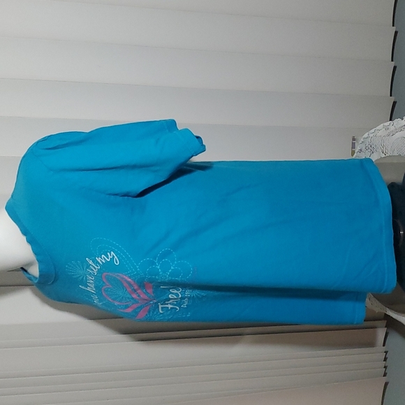 WOMEN of FAITH Turquoise Short-Sleeve T-Shirt-Psalm 119:32-Sparkle-EC-Sz S - Picture 3 of 16